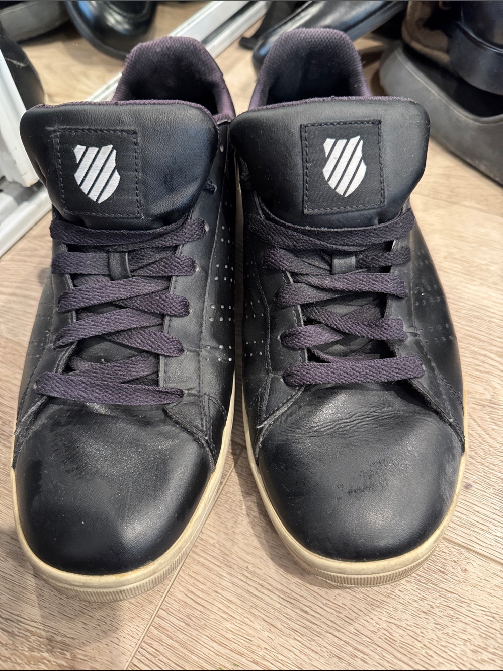 Men's Black Low-Top Sneakers with Cream Sole